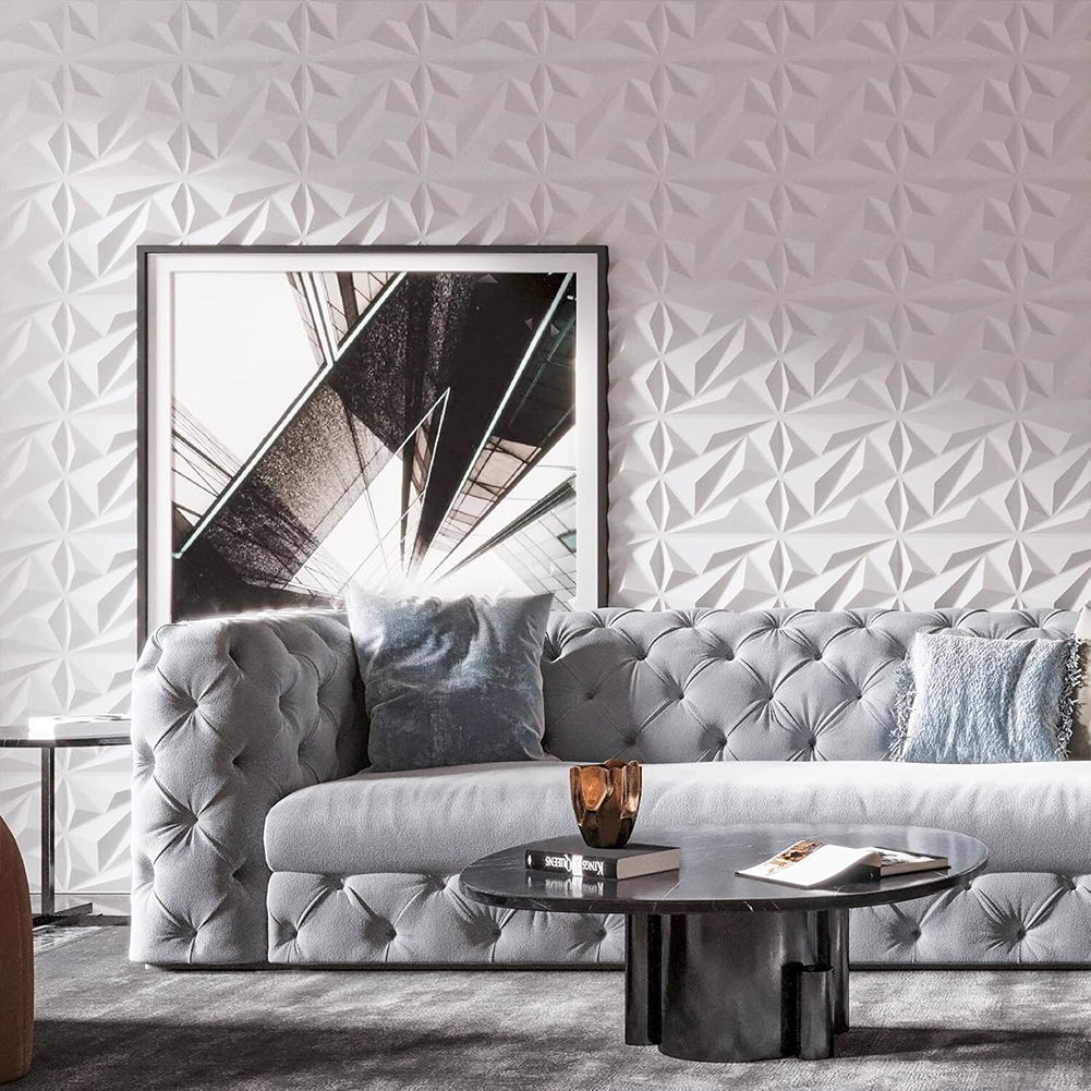 Pvc Panel Background - 50/100Pcs 3D Wall Panel Diamond 30x30cm