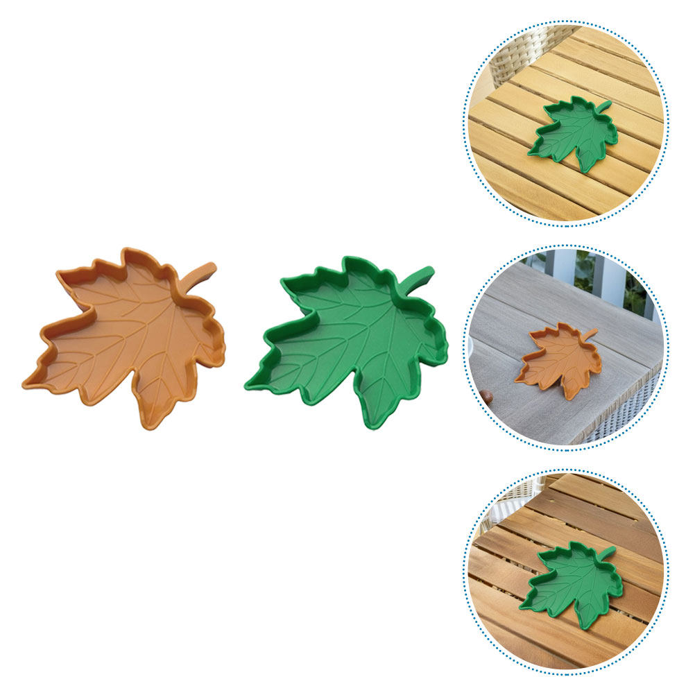 Water Dish Reptile - 8Pcs Realistic Maple Leaf Reptile Food