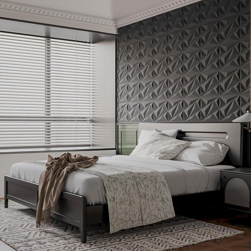 50/100Pcs 3D Wall Panel Diamon - Pvc Panel Background ulasan dan harga