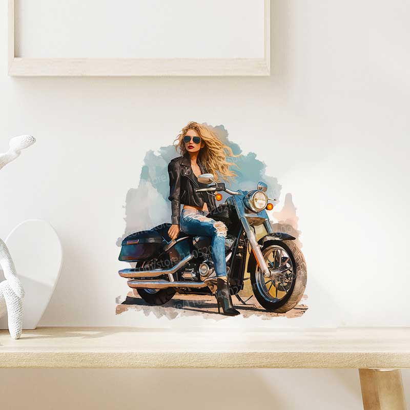 Long-Haired Girl with Sunglass - Pvc Panel Background ulasan dan harga