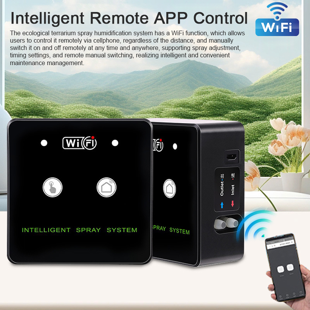 360° Rotatable Wifi Rainforest - Terrarium Fogger Ultrasonic ulasan dan harga