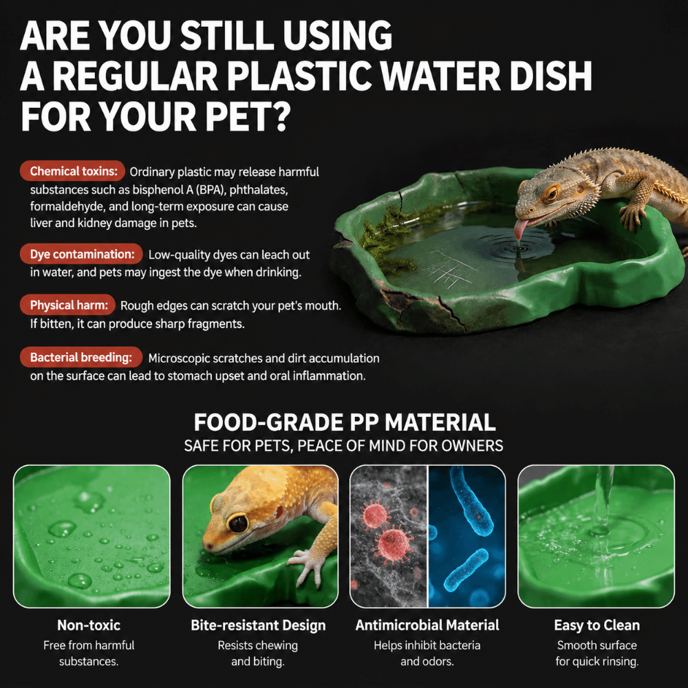 ABS Resin Reptile Feeder Bowl  - Water Dish Reptile ulasan dan harga