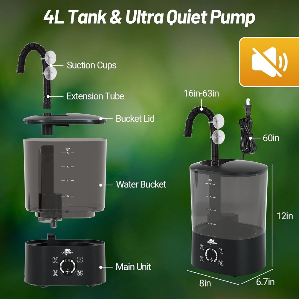 Large 4L Reptile Enclosure wit - Misting Nozzle Reptile ulasan dan harga