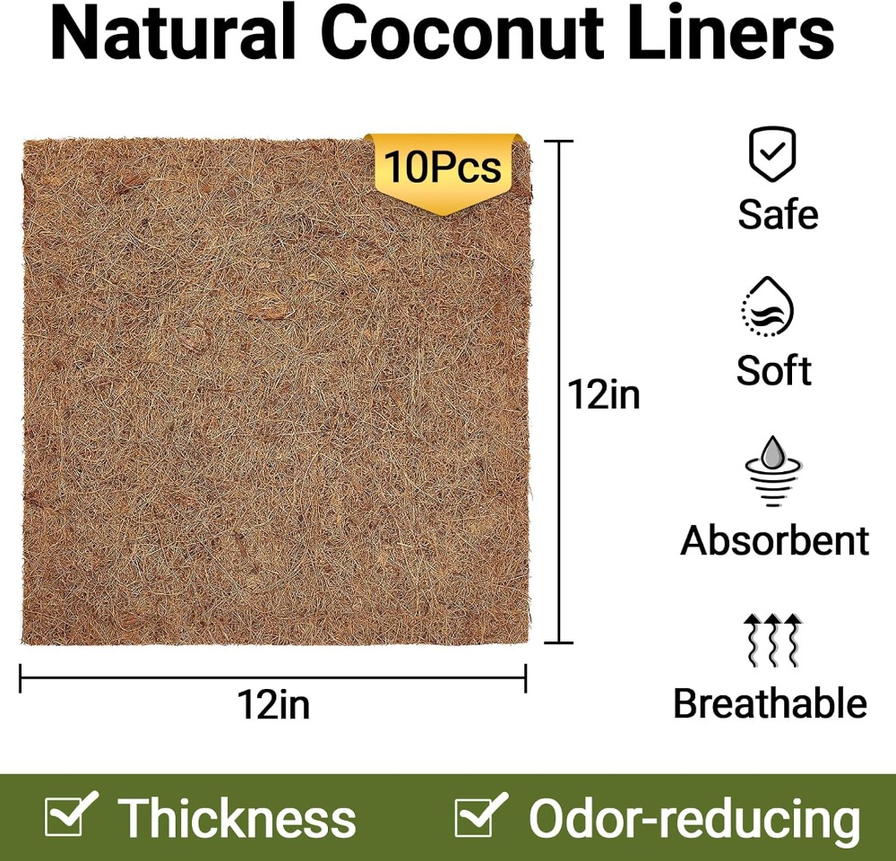 10 Pack Reptile Carpet Mats, 1 - Substrate Coconut Fiber ulasan dan harga